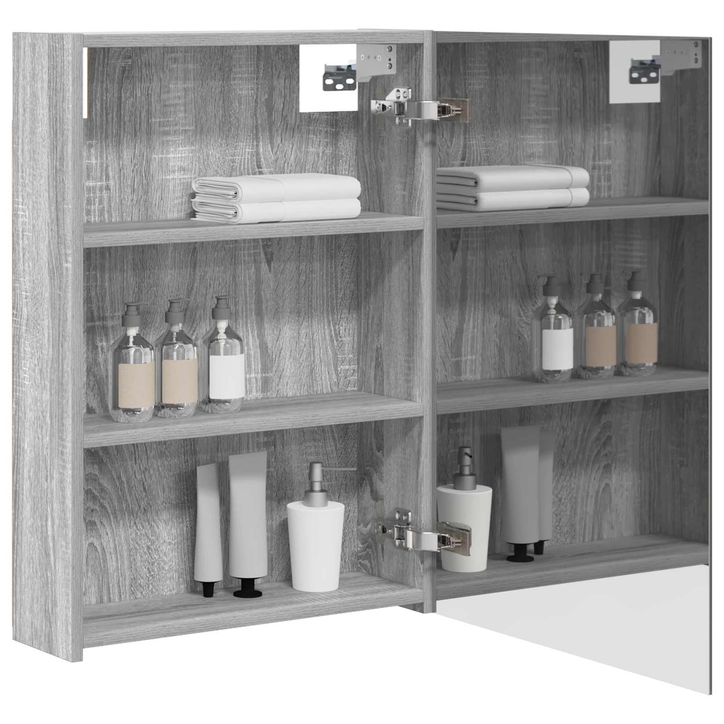 Bathroom Mirror Cabinet with Door Grey Sonoma 50 x 14.5 x 70 cm