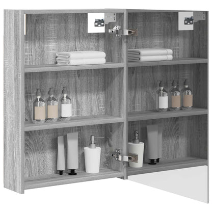 Bathroom Mirror Cabinet with Door Grey Sonoma 50 x 14.5 x 70 cm