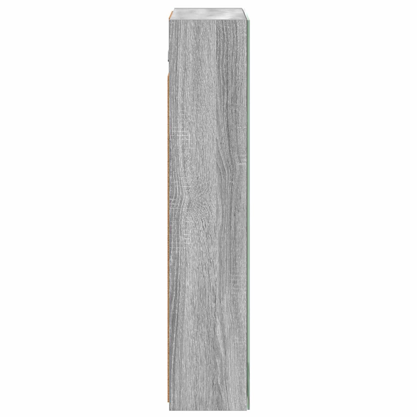 Bathroom Mirror Cabinet with Door Grey Sonoma 50 x 14.5 x 70 cm
