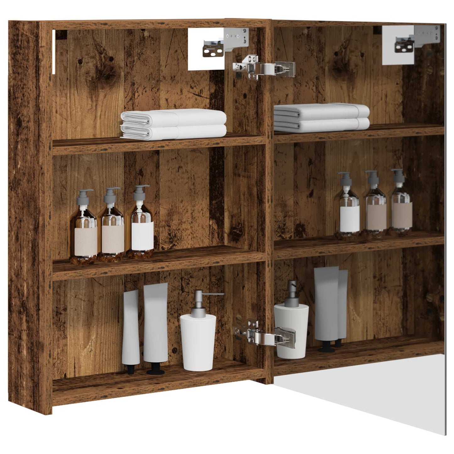 Bathroom Mirror Cabinet with Shelf Old Wood 50 x 14.5 x 70 cm