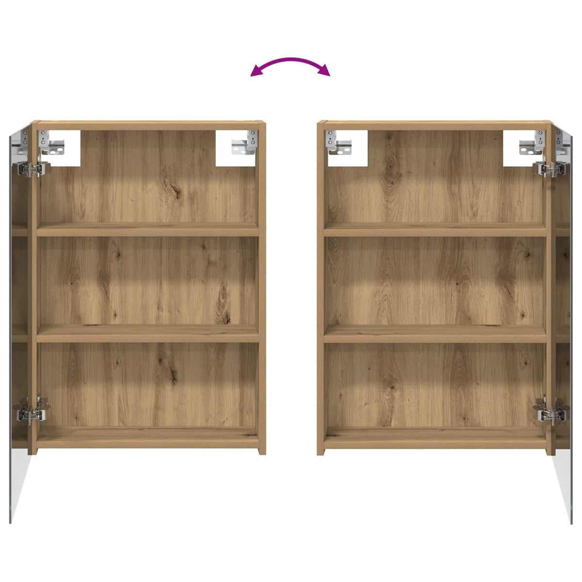Bathroom Mirror Cabinet Artisan Oak 50 x 14.5 x 70 cm