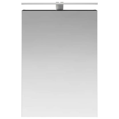 Bathroom Mirror Cabinet with Shelf Black Oak 50 x 14.5 x 70 cm
