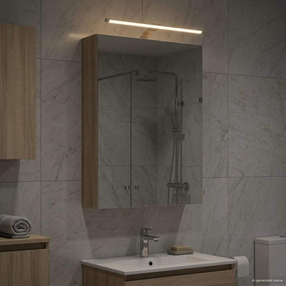 Bathroom Mirror Cabinet with Shelf Sonoma Oak 50 x 14.5 x 70 cm