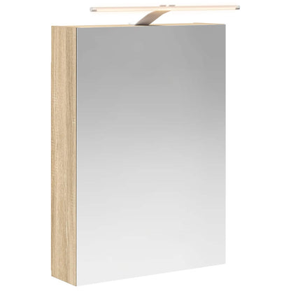 Bathroom Mirror Cabinet with Shelf Sonoma Oak 50 x 14.5 x 70 cm