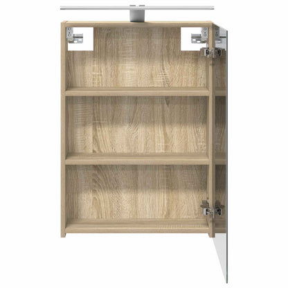 Bathroom Mirror Cabinet with Shelf Sonoma Oak 50 x 14.5 x 70 cm