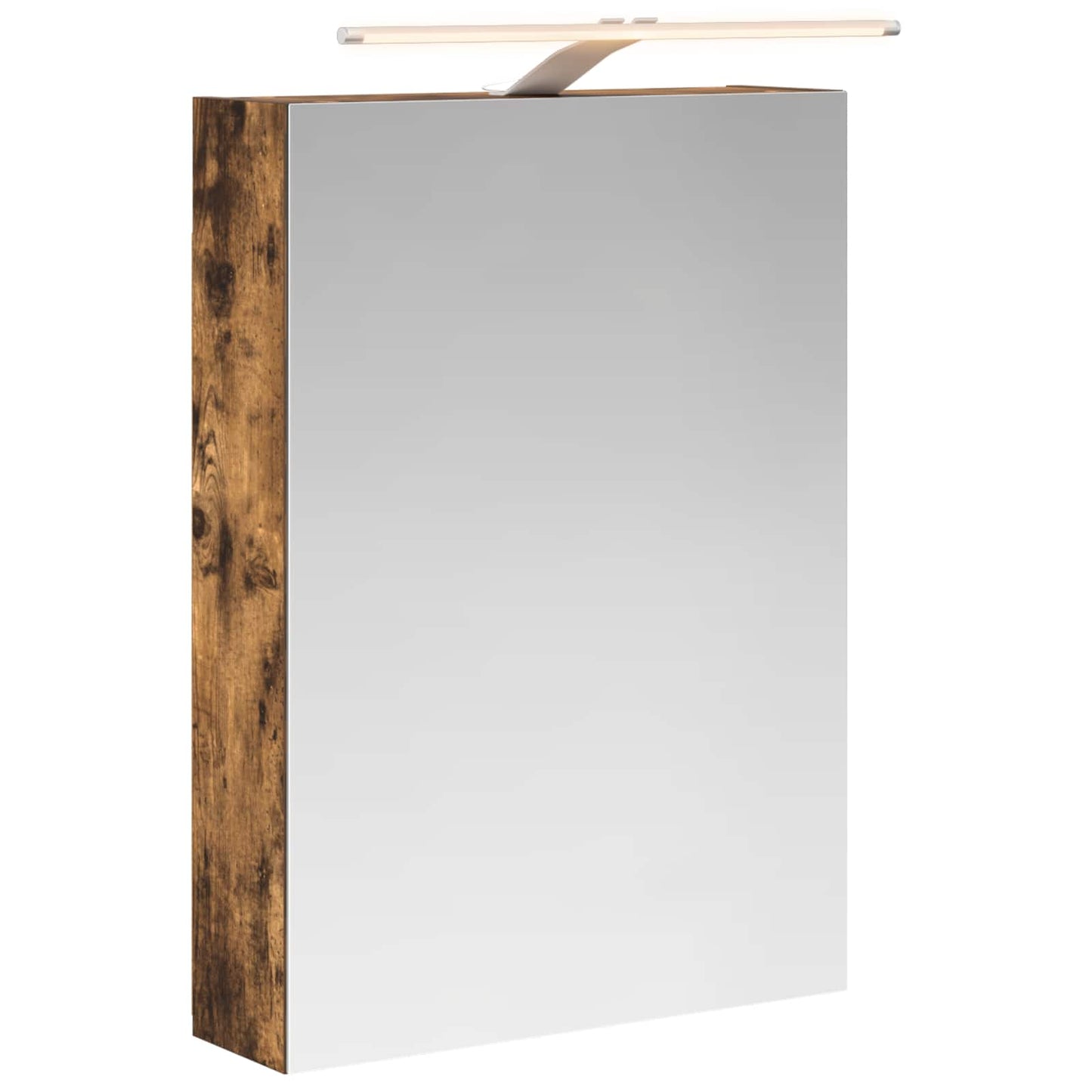 Bathroom Mirror Cabinet with Shelf Smoked Oak 50 x 14.5 x 70 cm
