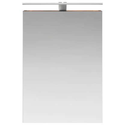 Bathroom Mirror Cabinet with Shelf Smoked Oak 50 x 14.5 x 70 cm