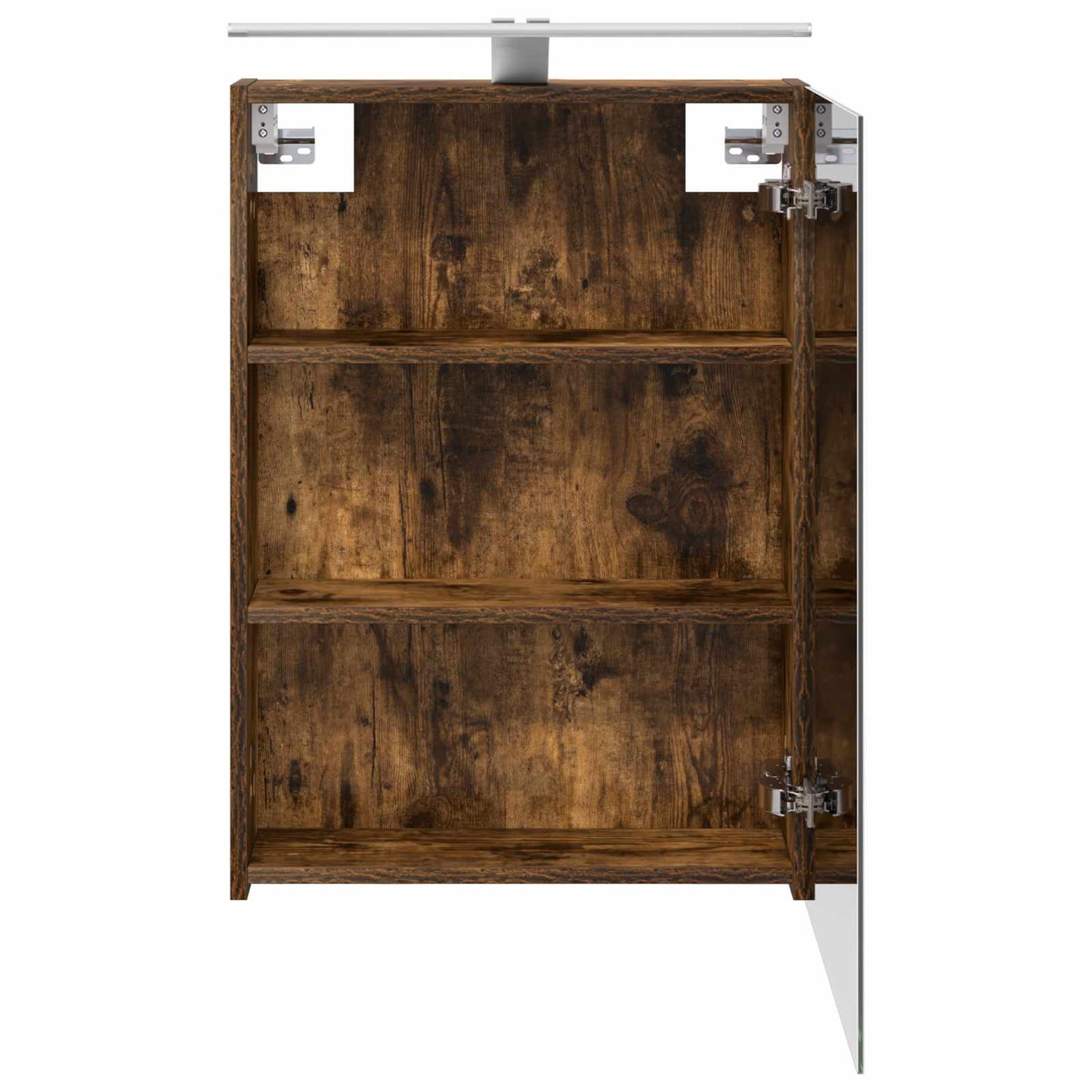 Bathroom Mirror Cabinet with Shelf Smoked Oak 50 x 14.5 x 70 cm