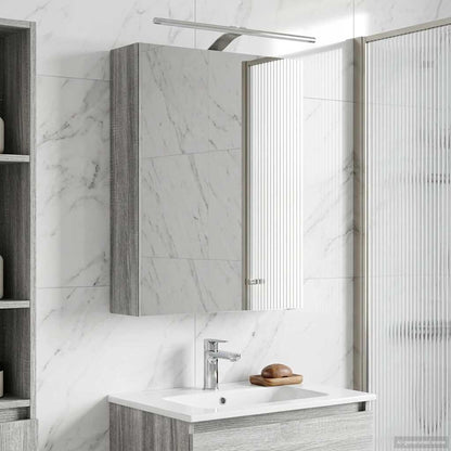 Bathroom Mirror Cabinet with Door Grey Sonoma 50 x 14.5 x 70 cm