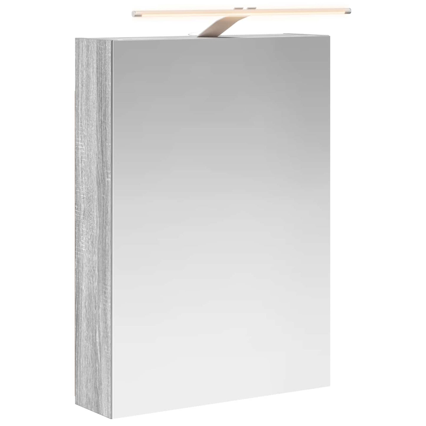 Bathroom Mirror Cabinet with Door Grey Sonoma 50 x 14.5 x 70 cm