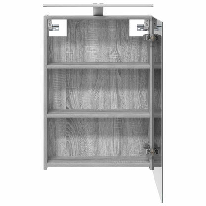 Bathroom Mirror Cabinet with Door Grey Sonoma 50 x 14.5 x 70 cm