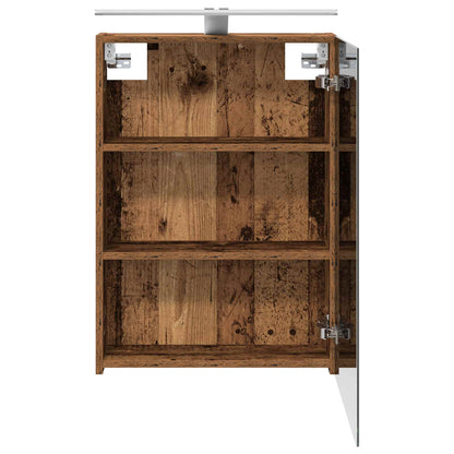 Bathroom Mirror Cabinet with Shelf Old Wood 50 x 14.5 x 70 cm