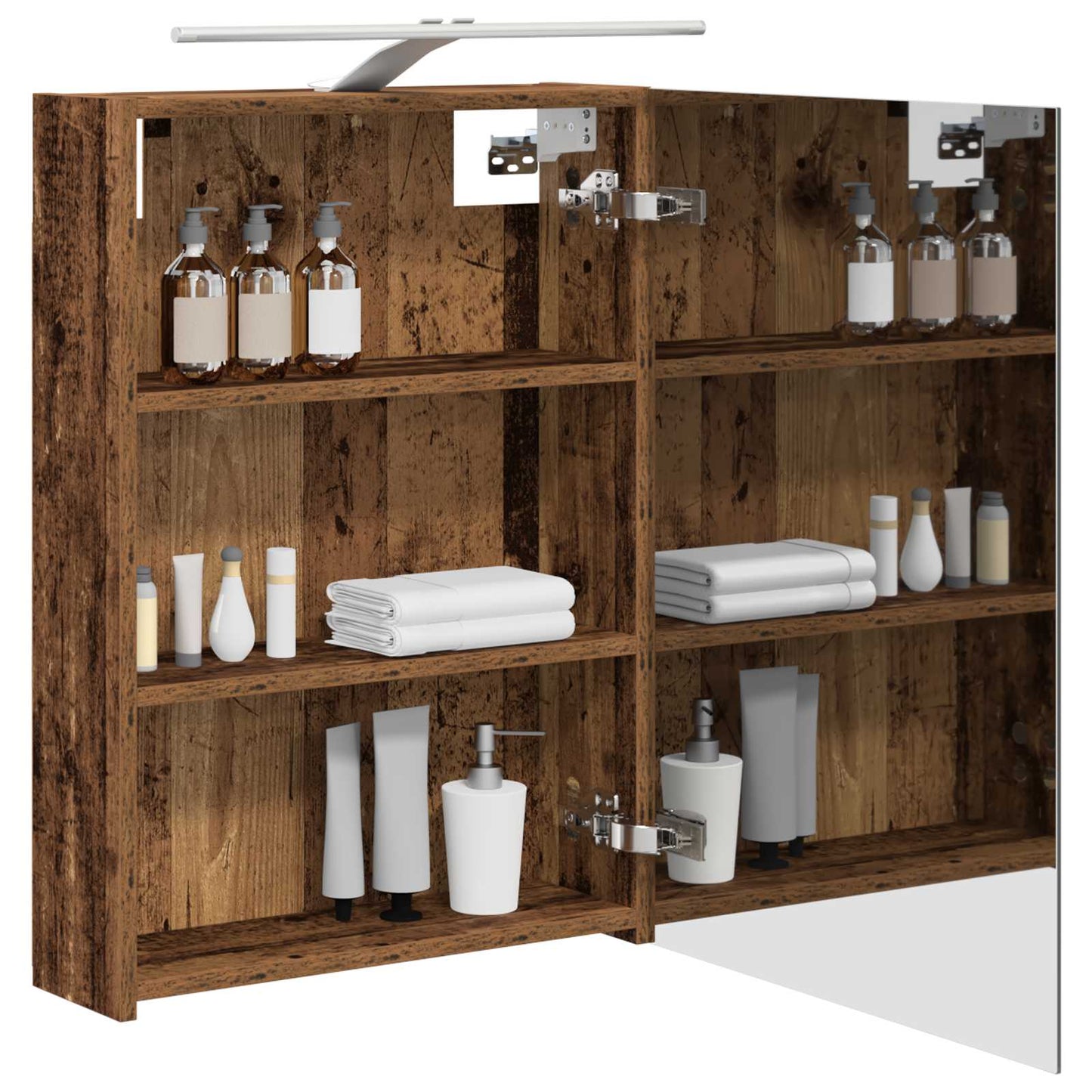 Bathroom Mirror Cabinet with Shelf Old Wood 50 x 14.5 x 70 cm