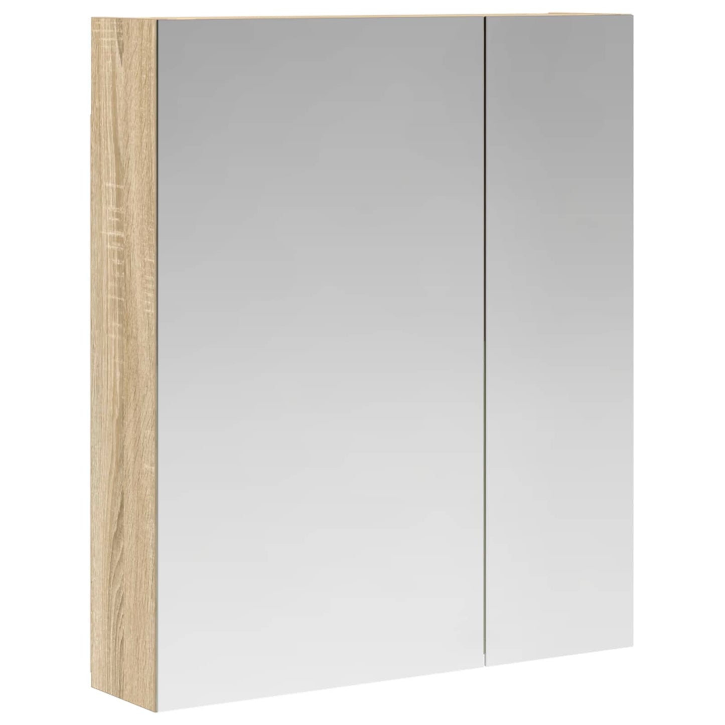 Bathroom Mirror Cabinet with Shelf Sonoma Oak 60 x 14.5 x 70 cm