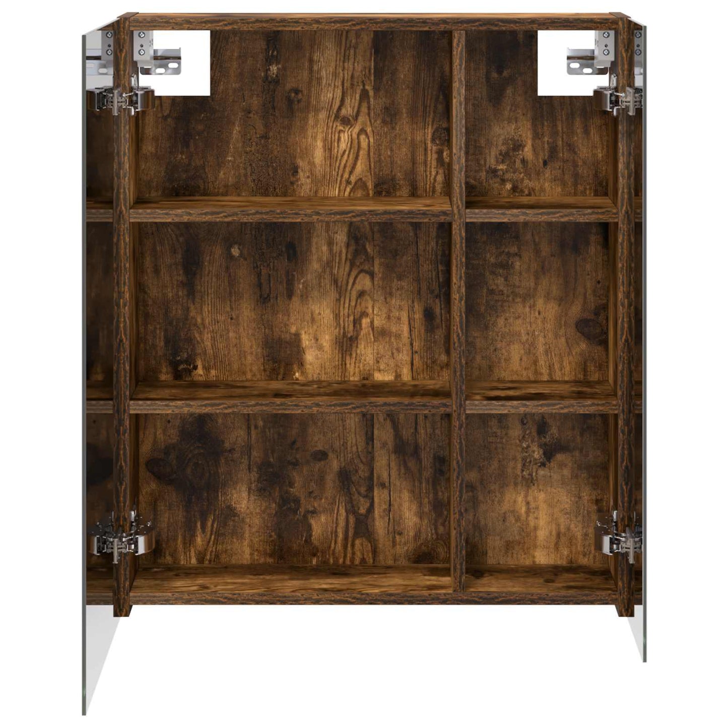 Bathroom Mirror Cabinet with Shelf Smoked Oak 60 x 14.5 x 70 cm