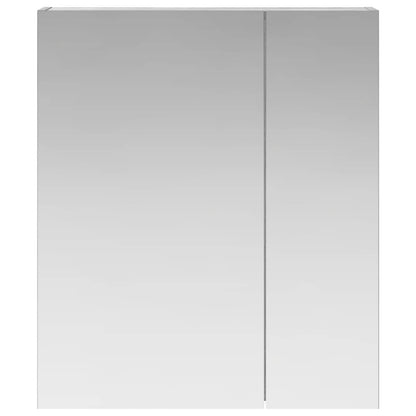 Bathroom Mirror Cabinet with Door Grey Sonoma 60 x 14.5 x 70 cm