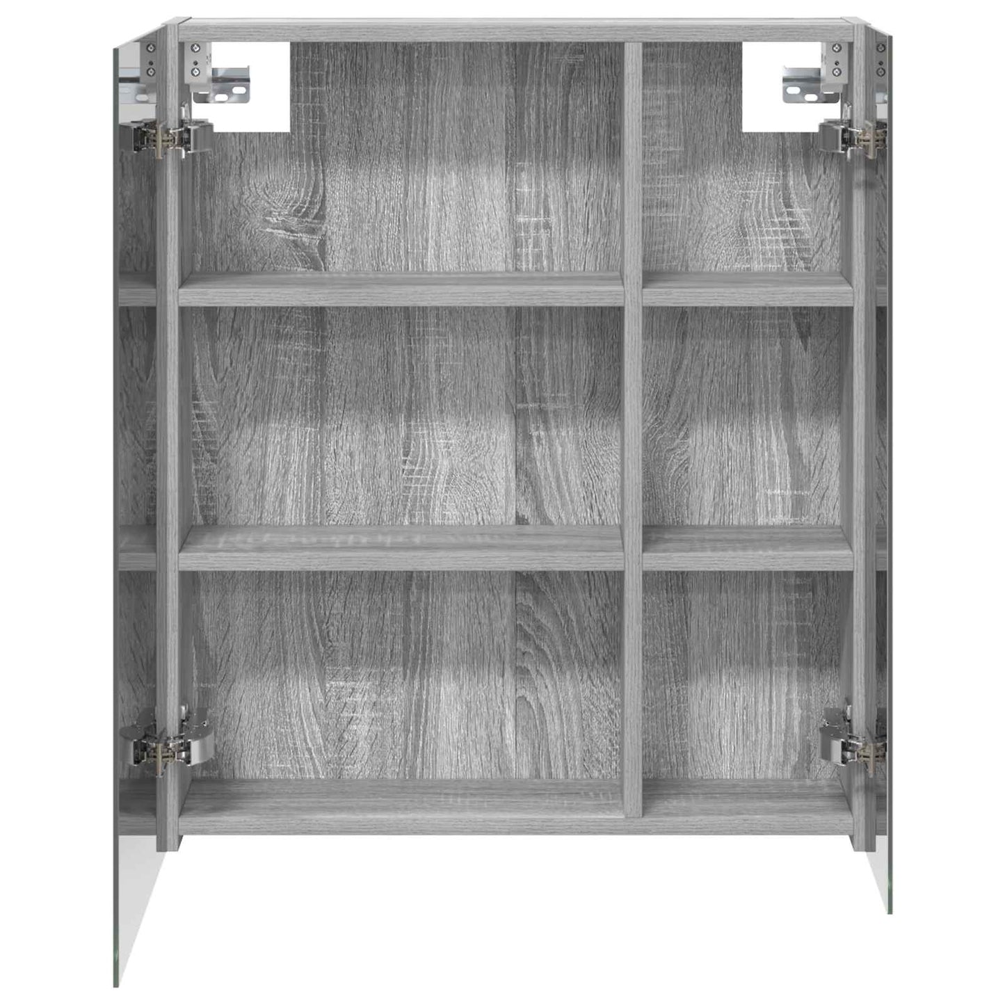 Bathroom Mirror Cabinet with Door Grey Sonoma 60 x 14.5 x 70 cm