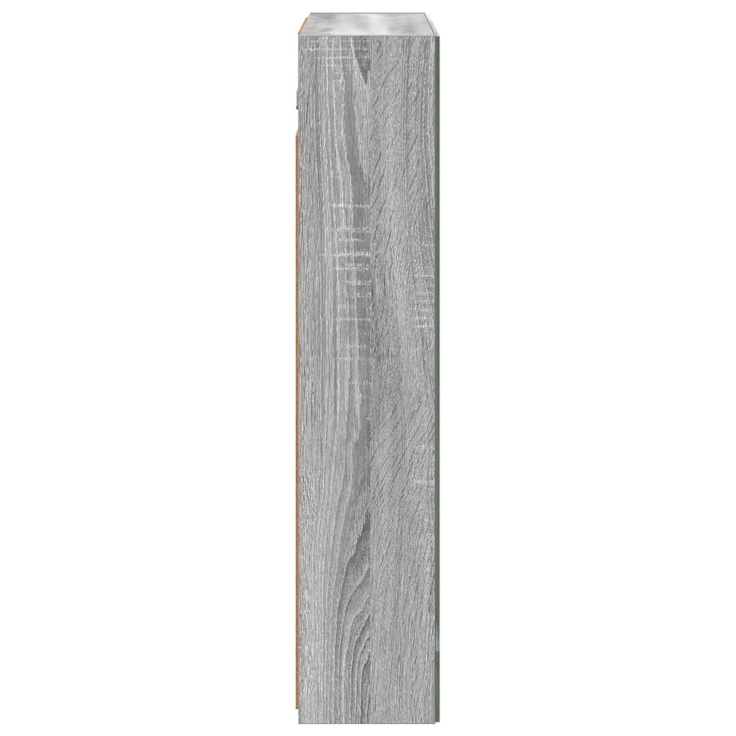 Bathroom Mirror Cabinet with Door Grey Sonoma 60 x 14.5 x 70 cm