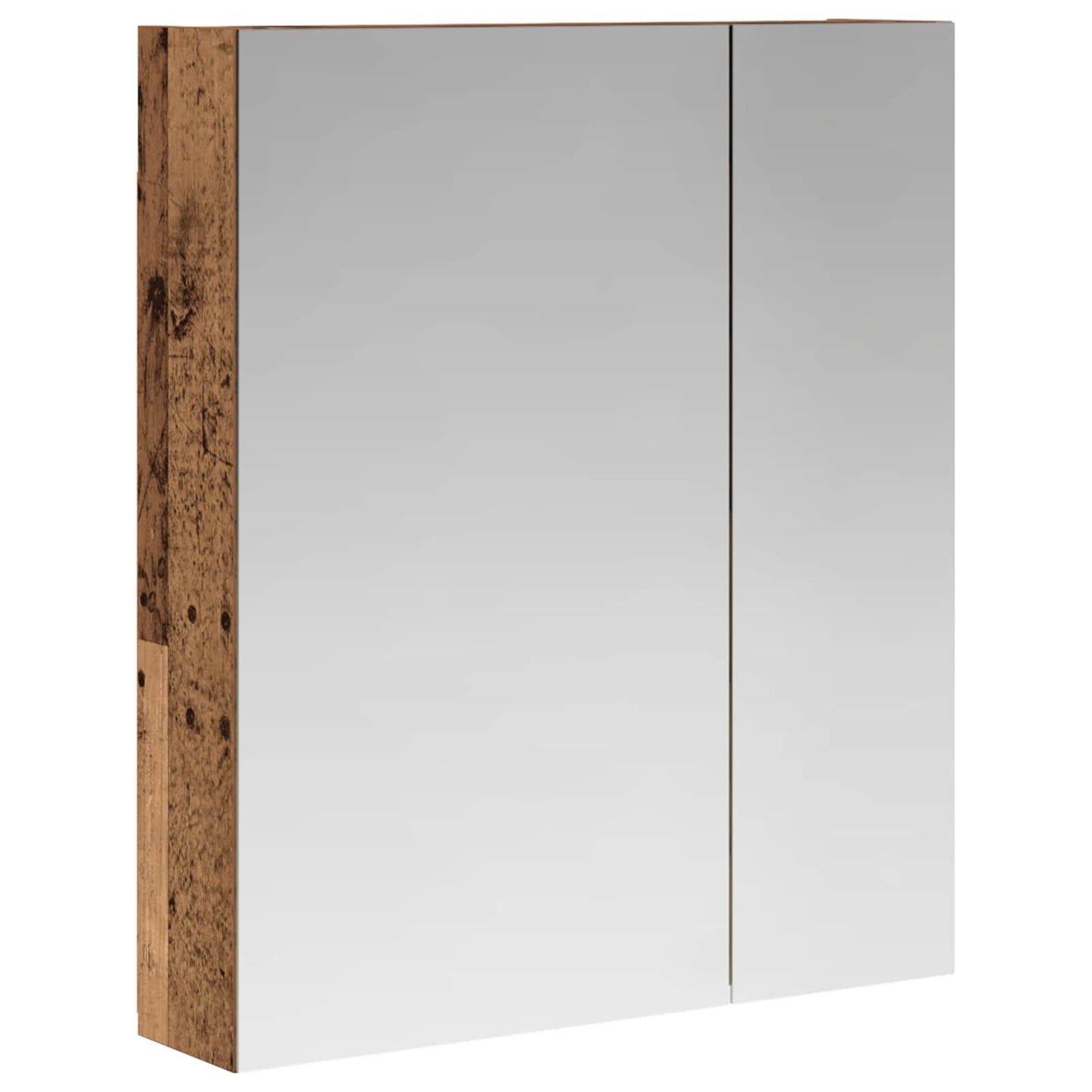 Bathroom Mirror Cabinet with Shelf Old Wood 60 x 14.5 x 70 cm