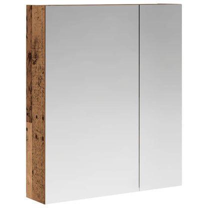 Bathroom Mirror Cabinet with Shelf Old Wood 60 x 14.5 x 70 cm