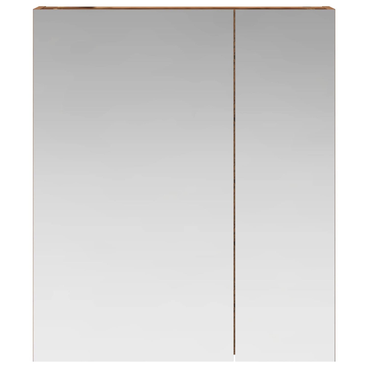 Bathroom Mirror Cabinet with Shelf Old Wood 60 x 14.5 x 70 cm