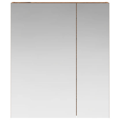 Bathroom Mirror Cabinet with Shelf Old Wood 60 x 14.5 x 70 cm
