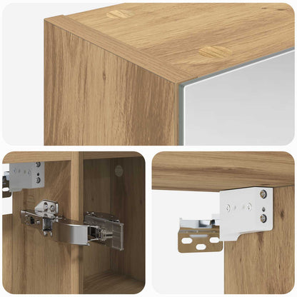 Bathroom Mirror Cabinet Artisan Oak 60 x 14.5 x 70 cm
