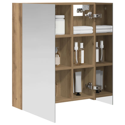 Bathroom Mirror Cabinet Artisan Oak 60 x 14.5 x 70 cm