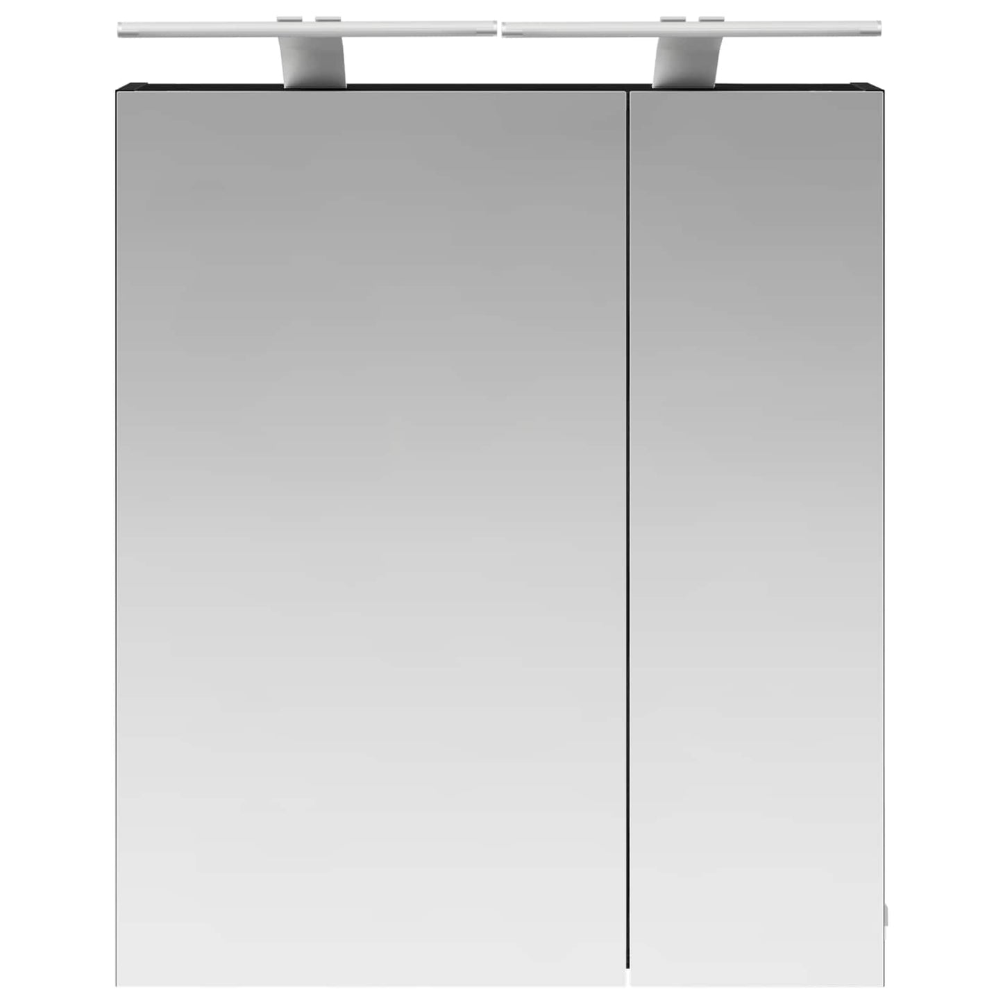 Bathroom Mirror Cabinet with Shelf Black Oak 60 x 14.5 x 70 cm