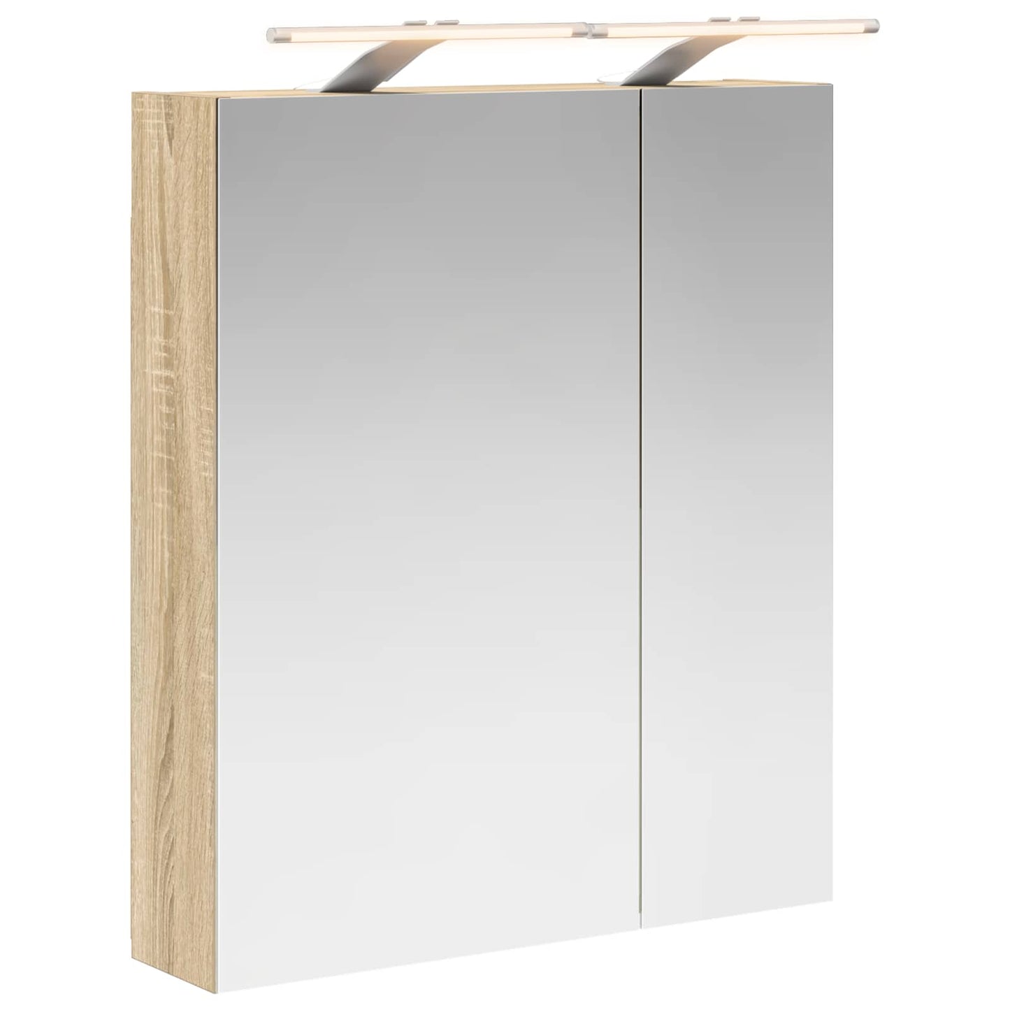 Bathroom Mirror Cabinet with Shelf Sonoma Oak 60 x 14.5 x 70 cm