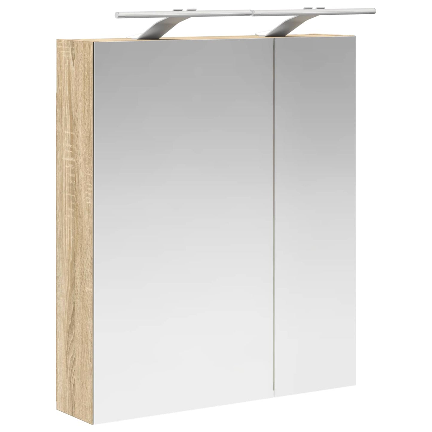 Bathroom Mirror Cabinet with Shelf Sonoma Oak 60 x 14.5 x 70 cm
