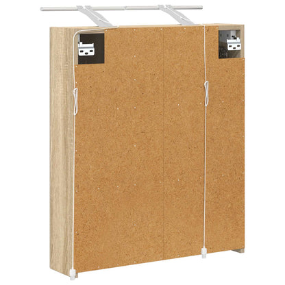 Bathroom Mirror Cabinet with Shelf Sonoma Oak 60 x 14.5 x 70 cm