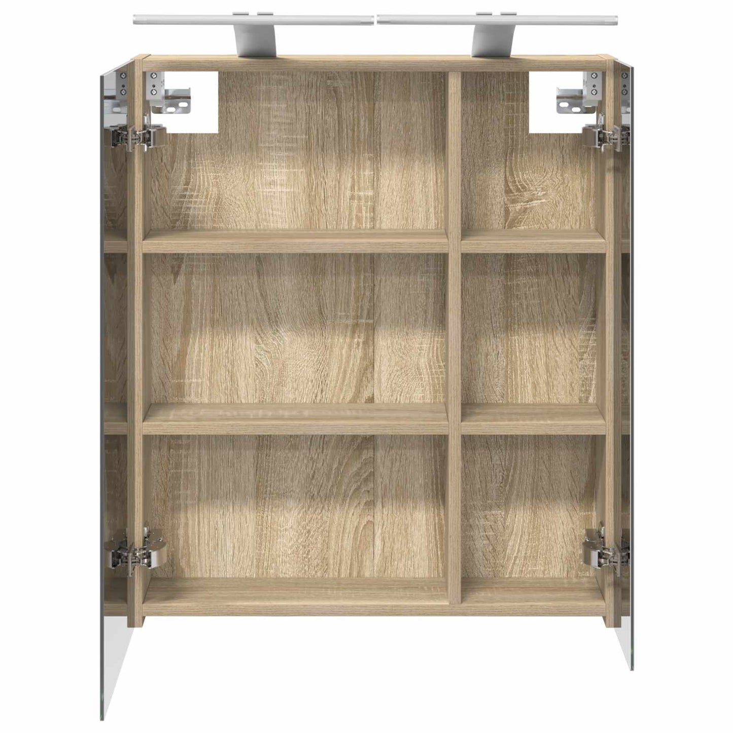 Bathroom Mirror Cabinet with Shelf Sonoma Oak 60 x 14.5 x 70 cm