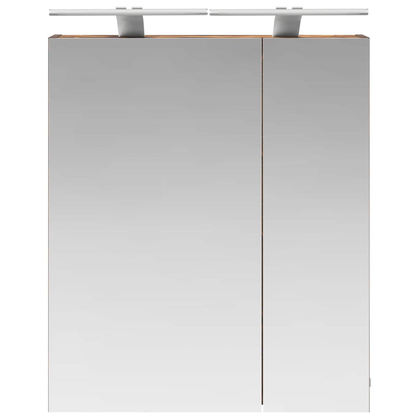 Bathroom Mirror Cabinet with Shelf Smoked Oak 60 x 14.5 x 70 cm