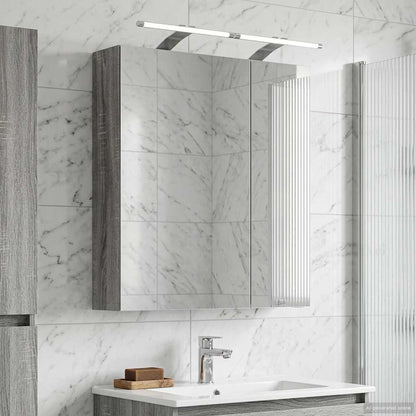 Bathroom Mirror Cabinet with Door Grey Sonoma 60 x 14.5 x 70 cm