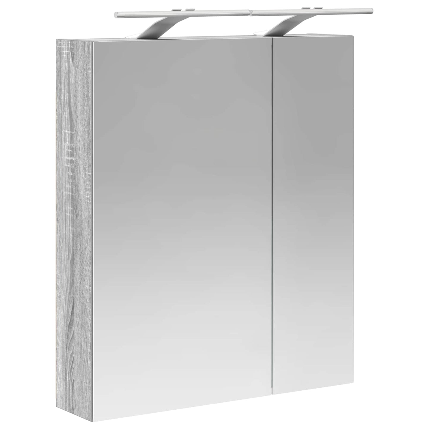 Bathroom Mirror Cabinet with Door Grey Sonoma 60 x 14.5 x 70 cm
