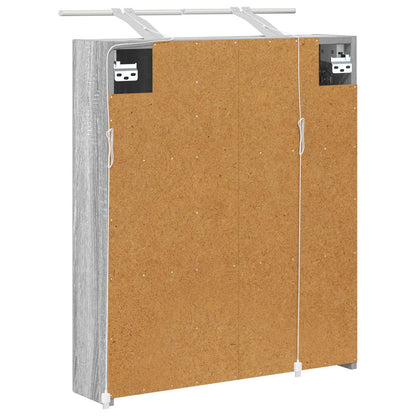 Bathroom Mirror Cabinet with Door Grey Sonoma 60 x 14.5 x 70 cm