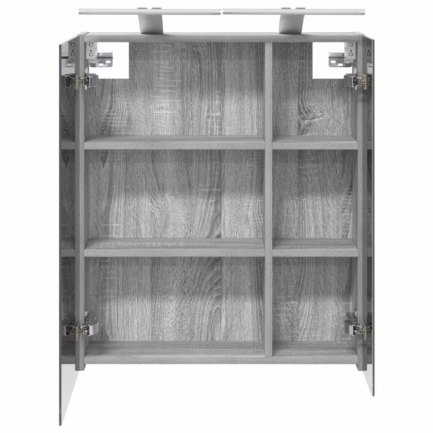 Bathroom Mirror Cabinet with Door Grey Sonoma 60 x 14.5 x 70 cm