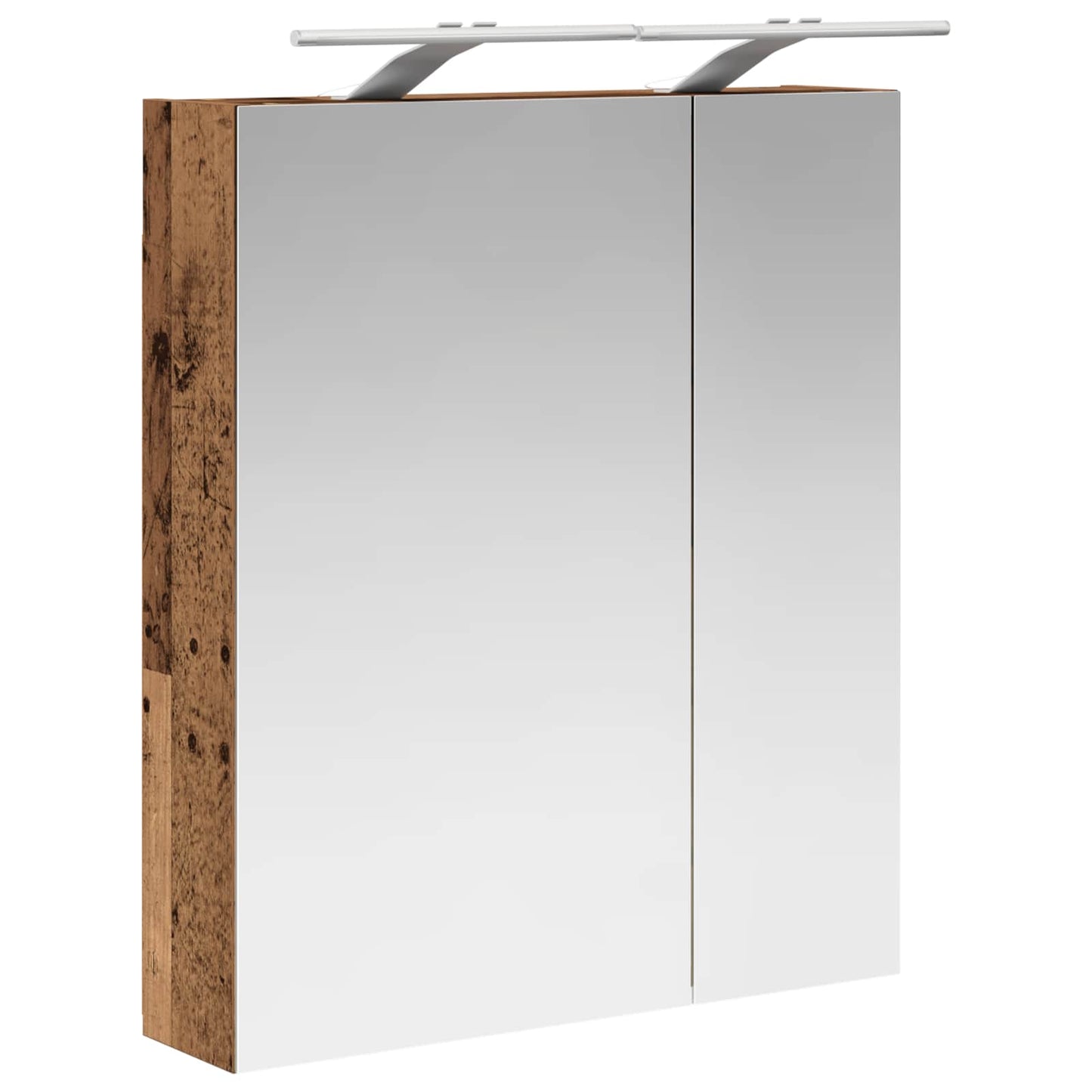 Bathroom Mirror Cabinet with Shelf Old Wood 60 x 14.5 x 70 cm