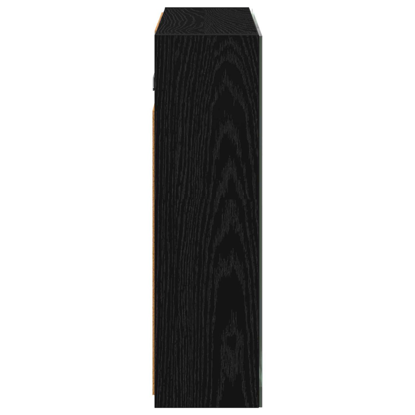 Bathroom Mirror Cabinet Black Oak 60 x 14.5 x 50 cm