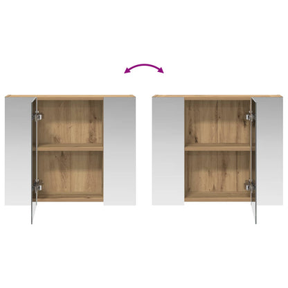 Bathroom Mirror Cabinet Artisian Oak 60 x 14.5 x 50 cm