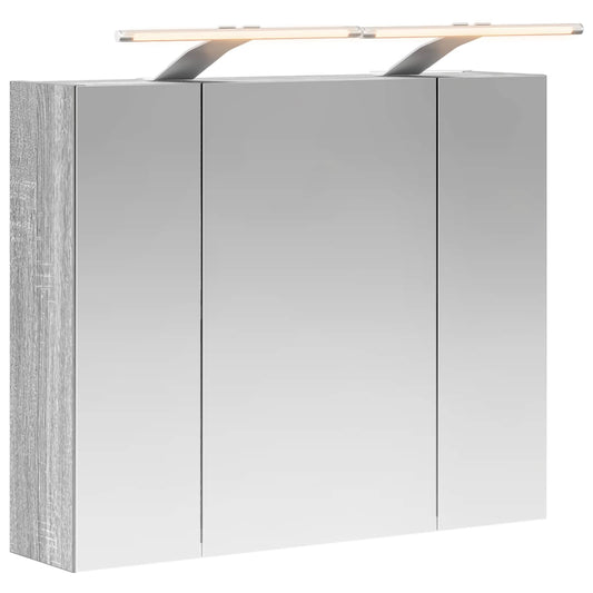 Bathroom Mirror Cabinet Grey Sonoma 60 x 14.5 x 50 cm