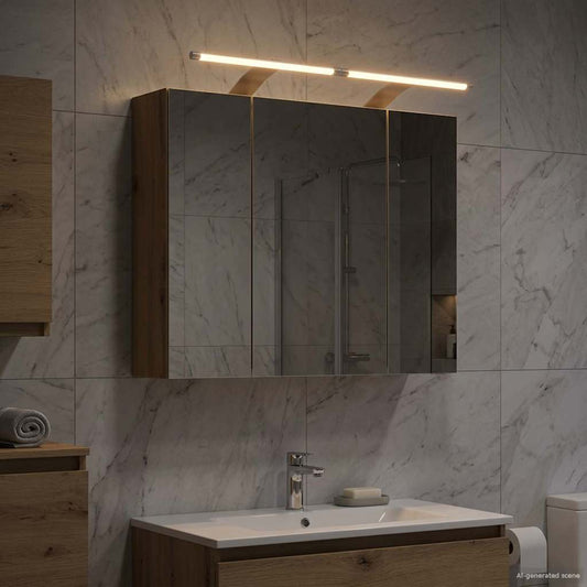 Bathroom Mirror Cabinet Artisan Oak 60 x 14.5 x 50 cm