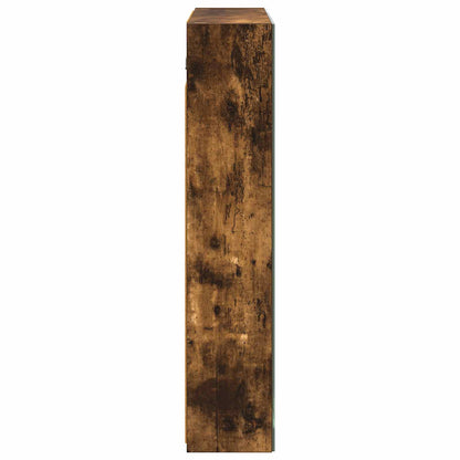 Bathroom Mirror Cabinet Smoked Oak 70 x 14.5 x 70 cm