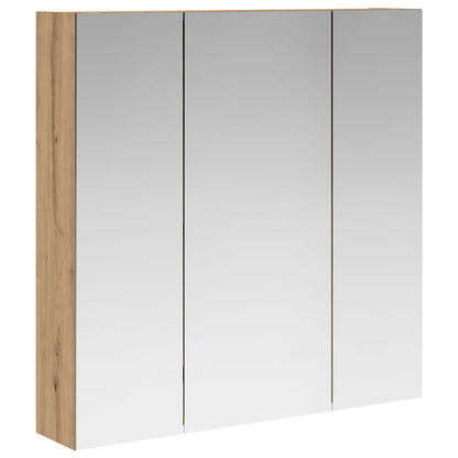 Bathroom Mirror Cabinet Artisan Oak 70 x 14.5 x 70 cm