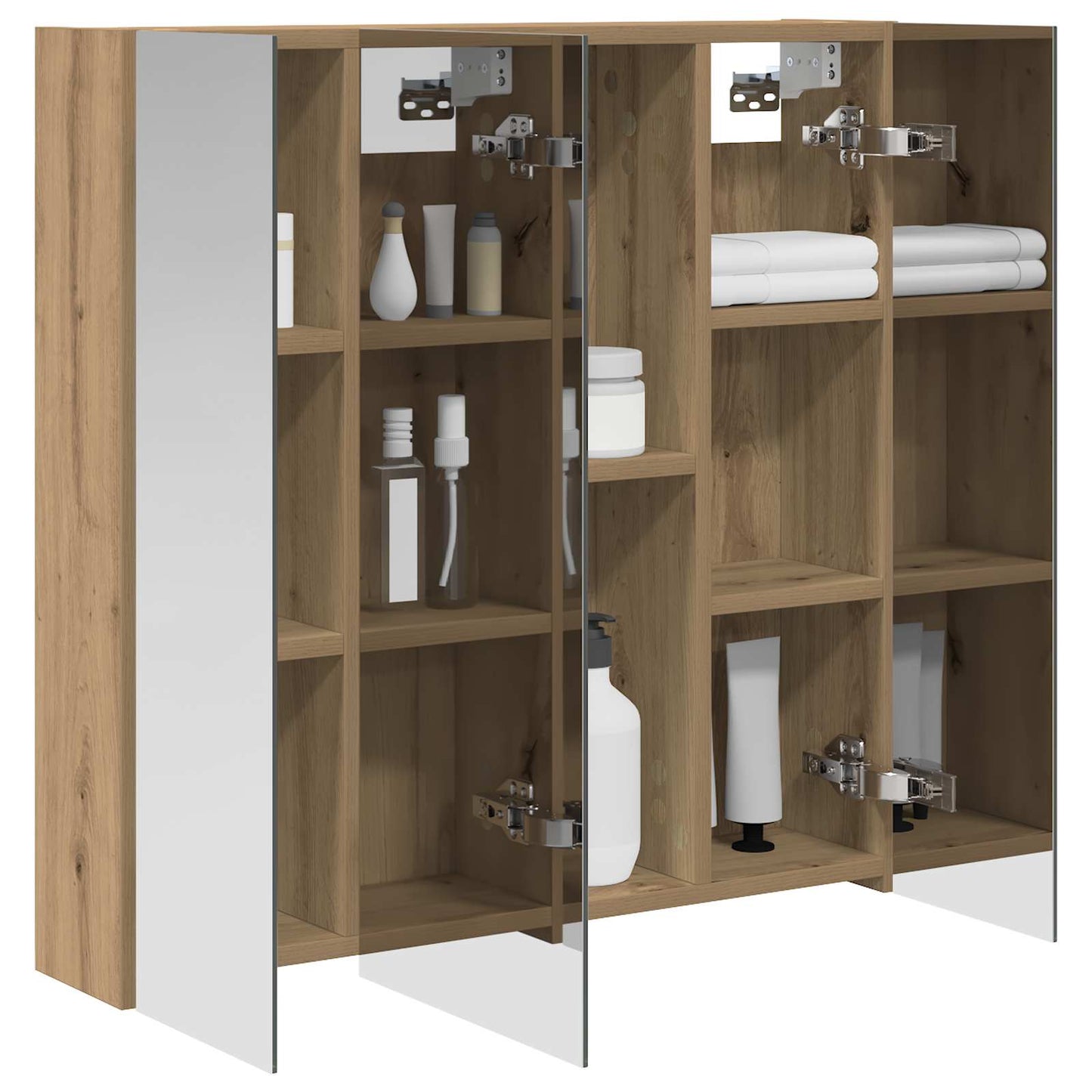 Bathroom Mirror Cabinet Artisan Oak 70 x 14.5 x 70 cm