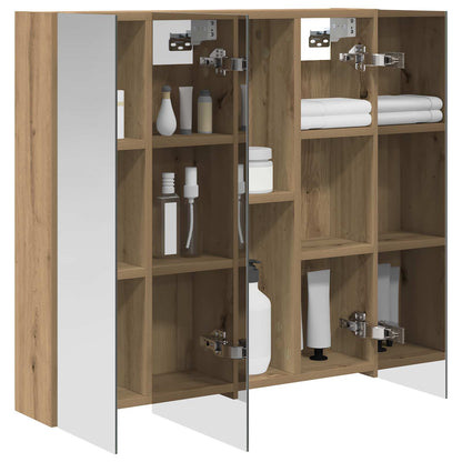 Bathroom Mirror Cabinet Artisan Oak 70 x 14.5 x 70 cm