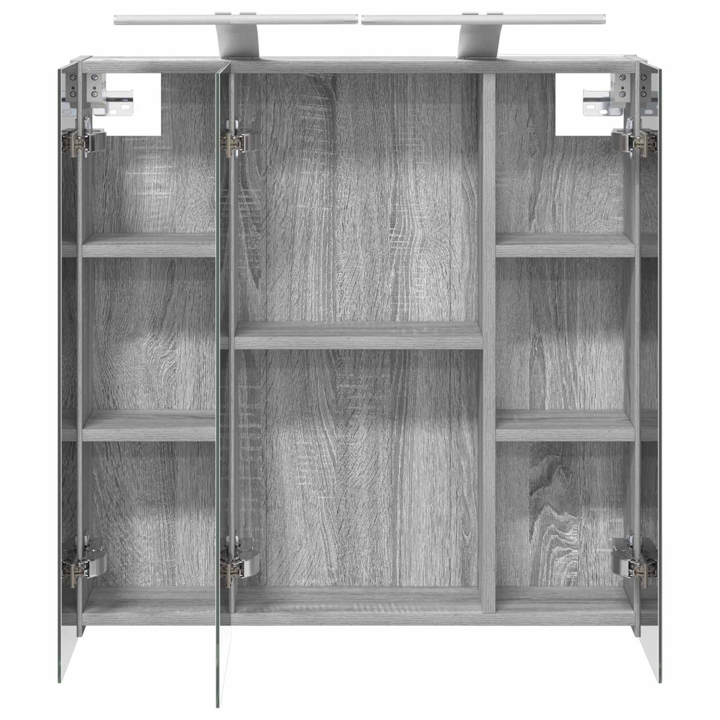 Bathroom Mirror Cabinet Grey Sonoma 70 x 14.5 x 70 cm