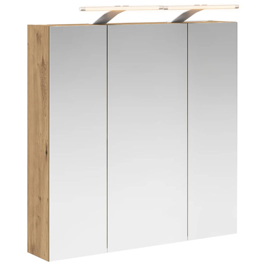 Bathroom Mirror Cabinet Artisan Oak 70 x 14.5 x 70 cm