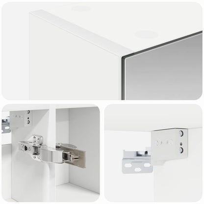 Bathroom Mirror Cabinet White 80 x 14.5 x 70 cm Engineered wood